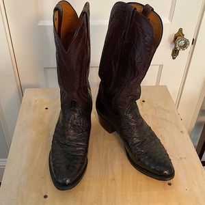 1883 Lucchese Boots, size 10D, rich, deep wine color